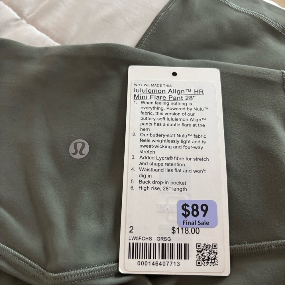 lululemon athletica Align HR Mini Flare Pant in Gray